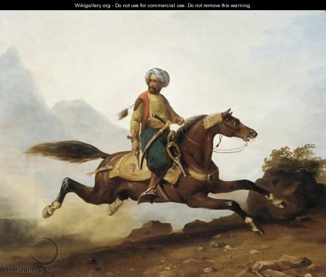 An Middle-Eastern Horseman - French School