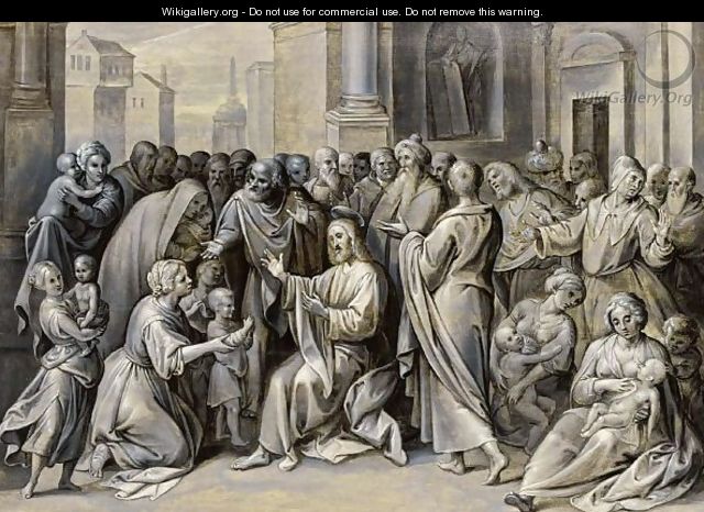 Christ Blessing The Children - Frans I Francken