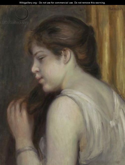 Jeune Fille Se Peignant - Pierre Auguste Renoir