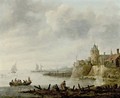 River Scene With A Fortified Shore - (after) Jan Van Goyen