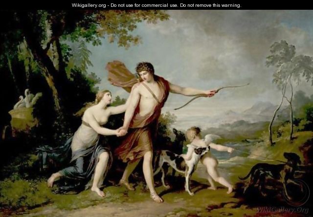 Venus And Adonis - Augustin Van Den Berghe