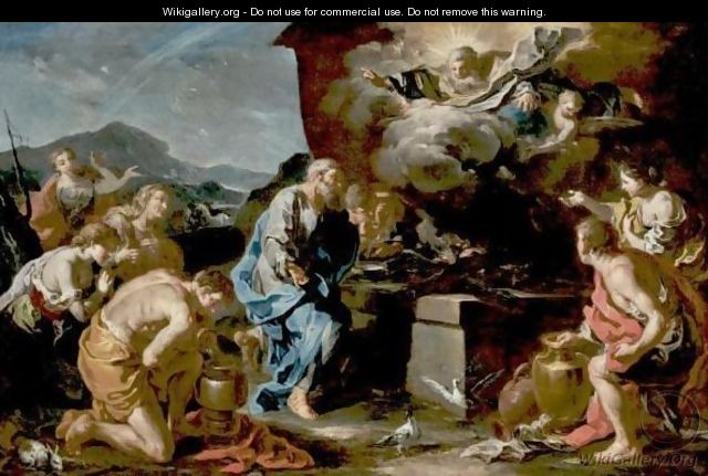 The Sacrifice Of Noah - Giovanni Battista Rossi