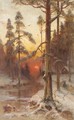 Sunset In The Winter Forest - Iulii Iul
