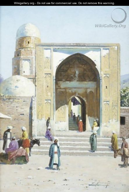 Street Scene In Samarkand - Richard Karlovich Zommer