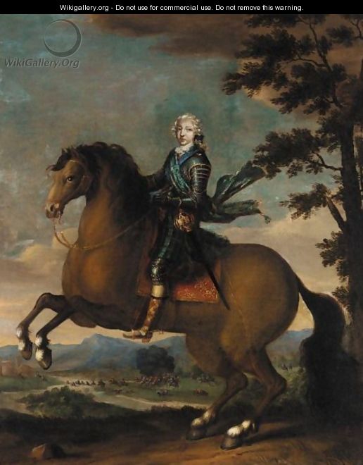 Portrait Of Prince Charles Edward Stuart, The Young Pretender - (after) Vanloo, Jean Baptiste