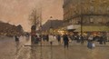 Les Grands Boulevards De Paris, Crepuscule - Eugene Galien-Laloue