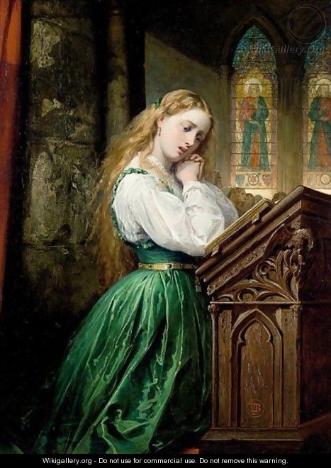 Margaret At The Cathedral, Faust - Thomas Jones Barker