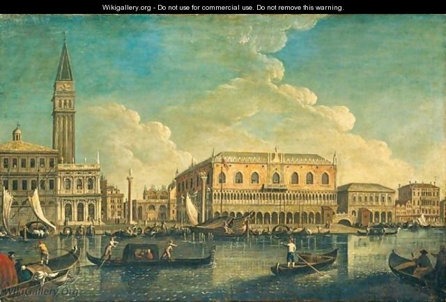 Veduta Del Bacino Di San Marco, Con La Piazzetta Ed Il Palazzo Ducale - (after) Bernardo Bellotto (Canaletto)