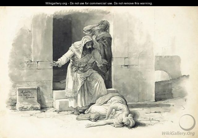 Il Levita E La Donna Di Efraim - Francesco Paolo Hayez