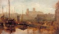 View Of Lincoln Cathedral From Brayford - Peter de Wint