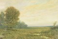 Marsh Scene At Sunset - Arthur Hoeber
