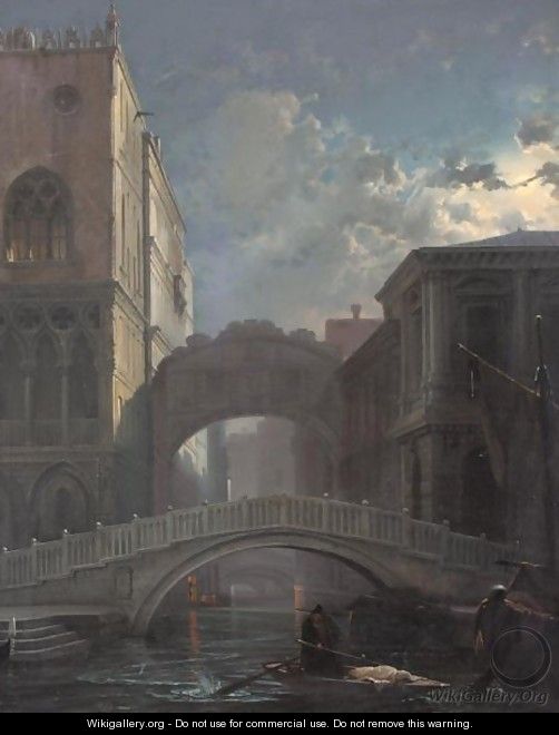 Seufzerbrucke Im Mondlicht, Venedig (The Bridge Of Sighs By Moonlight) - Friedrich Nerly