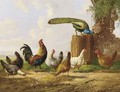 Poultry In A Landscape (A Pair) - Albertus Verhoesen