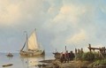 Shipping In An Estuary - Pieter Christiaan Cornelis Dommersen