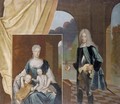 Portrait Of A Nobleman And A Portrait Of His Family - German School