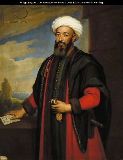 Portrait Of Salieh Aga - Sir Godfrey Kneller