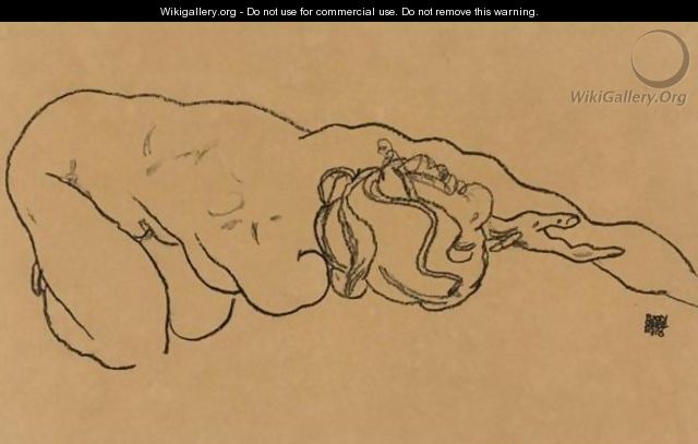 Madchen Mit Ausgestrecktem Arm (Girl With Outstretched Arm) - Egon Schiele