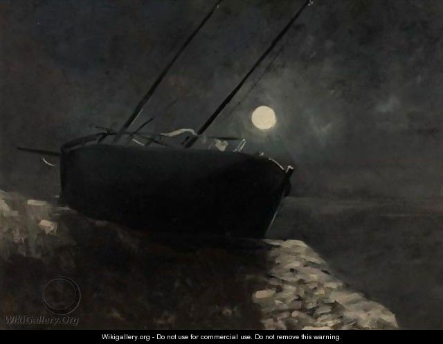Barque Au Clair De Lune - Odilon Redon