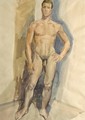 A Male Nude 2 - Ecole Francaise, Xixeme Siecle