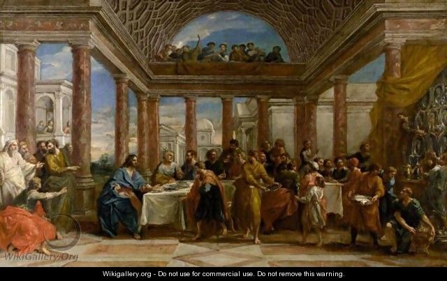 The Feast In The House Of Levi - (after) Benedetto Luti