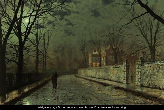 A Moonlit November Night - John Atkinson Grimshaw
