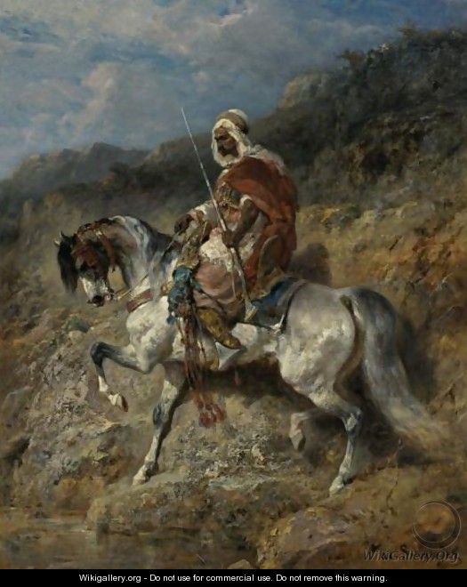 An Arab Horseman - Adolf Schreyer