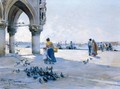 Feeding The Pigeons, Venice - Arcadio Mas Y Fondevila
