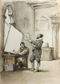 The Sadeler Brothers In Their Print-Making Studio - Cesare Felix dell' Acqua