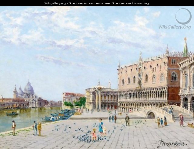View Of The Palazzo Ducale With The Santa Maria Della Salute - Antonietta Brandeis