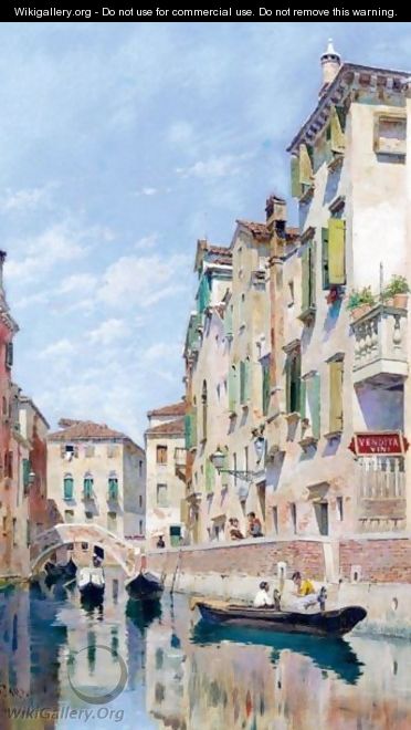 Gondolas On A Venetian Canal 2 - Federico del Campo