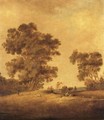 A Trumpeter And Two Horsemen With A Horse-Drawn Cart In A Landscape - Salomon van Ruysdael