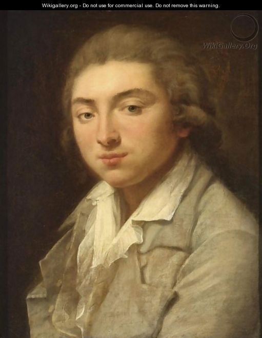 A Portrait Of A Young Man, Said To Be Francois Vergand (1756-) - (after) Jeanne-Philiberte Ledoux