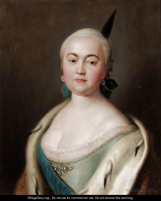 Portrait Of Elizaveta Petrovna - (after) Pietro Antonio Rotari