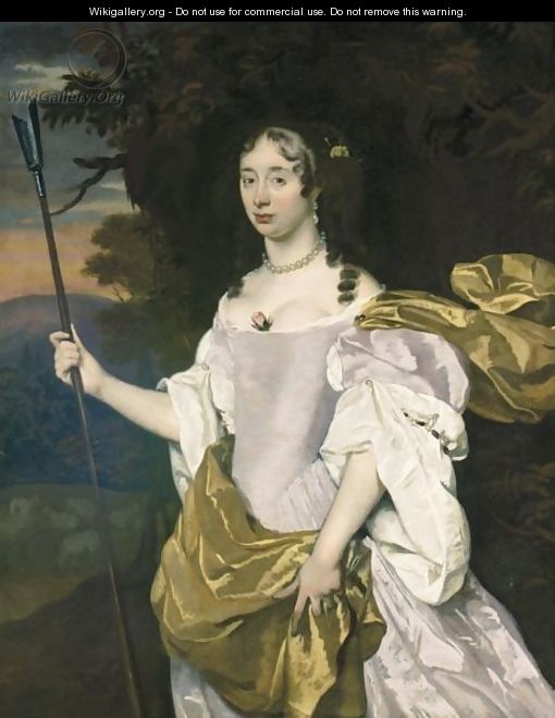 Portrait Of A Lady As A Shepherdess - (after) Sir Peter Lely