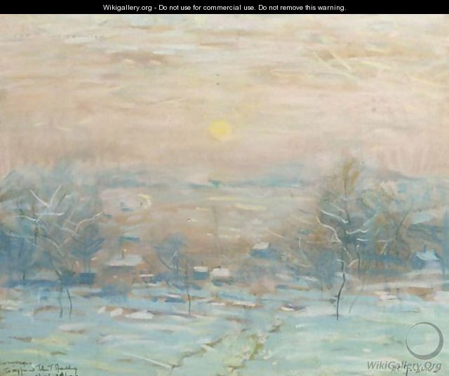 Sunrise In A Winterlandscape - Arthur C. Goodwin