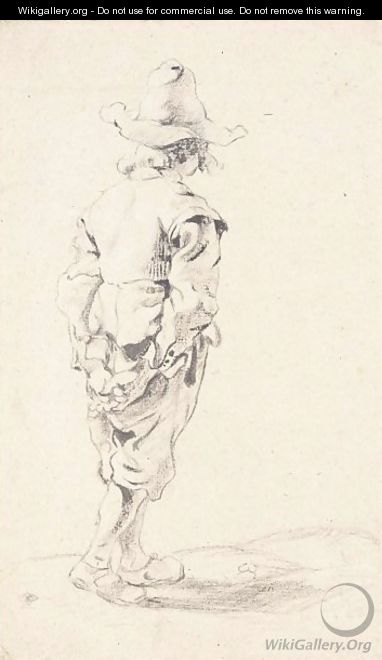 Study Of A Standing Boy In A Hat, Seen From Behind - Dutch School