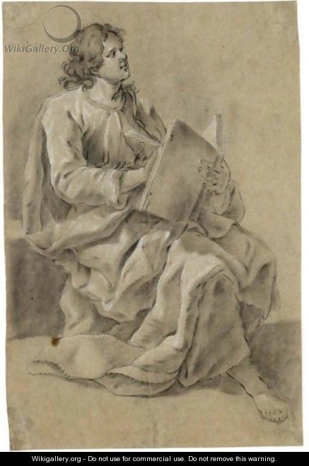 A Seated Evangelist, Writing - Govert Teunisz. Flinck