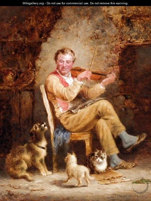 A Fiddler And His Audience - George Hepper