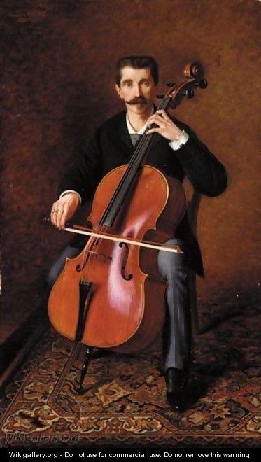 Portrait Of A Cellist - Alexandre-Franois-Louis Comte De Girardin