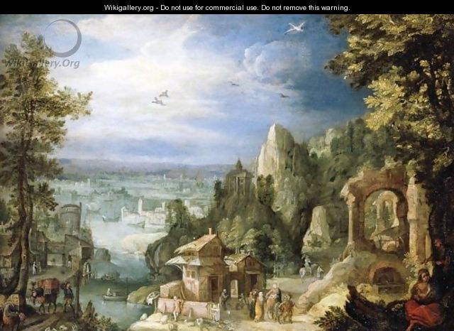 An Extensive Landscape With The Rest On The Flight Onto Egypt - Anton Mirou