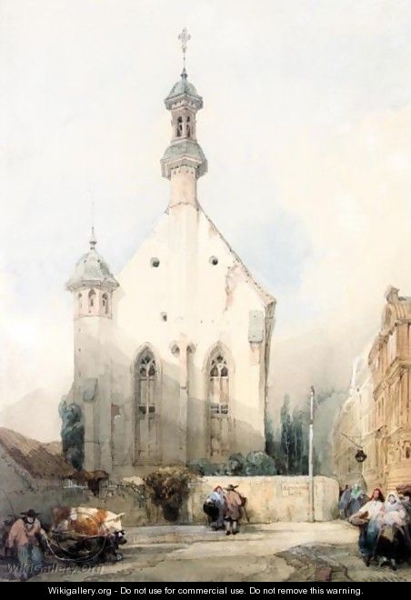 Figures By A Church In Mainz, Germany - David Roberts