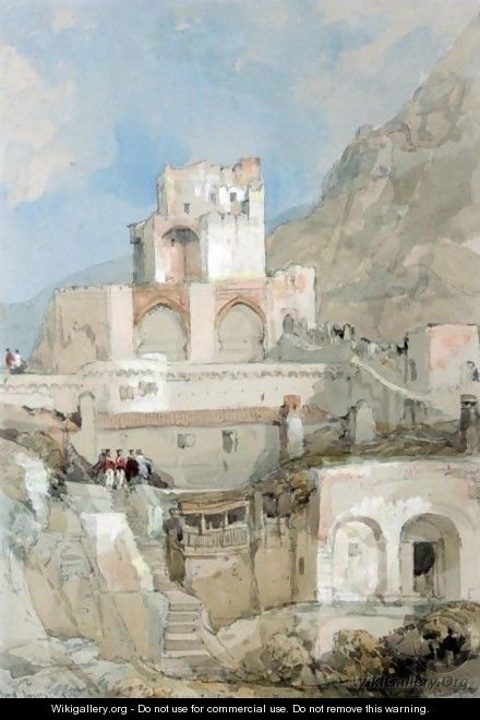 British Soldiers Before The Tower Of The Old Moorish Citadel In Gibraltar - David Roberts