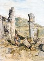 Figures By Classical Ruins On Mount Athos, Lycia - William James Muller