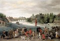 Rome A Carnival On The River Tiber, A Capriccio View Of The Castel Sant