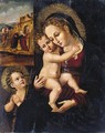 The Virgin And Child With The Infant Saint John The Baptist, The Meeting At The Golden Gate Beyond - (after) Antonio Vazquez