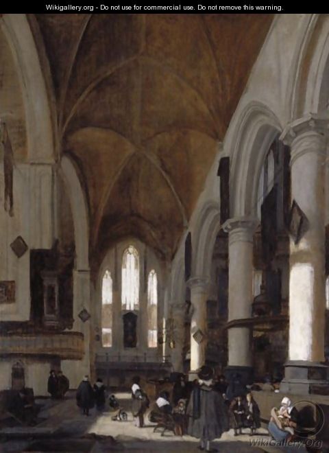 The Interior Of The Oude Kerk, Amsterdam - (after) Emanuel De Witte