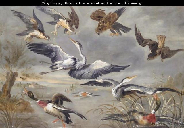 Still Life Of Duck, Herons, And Birds Of Prey - (after) Frans Snyders