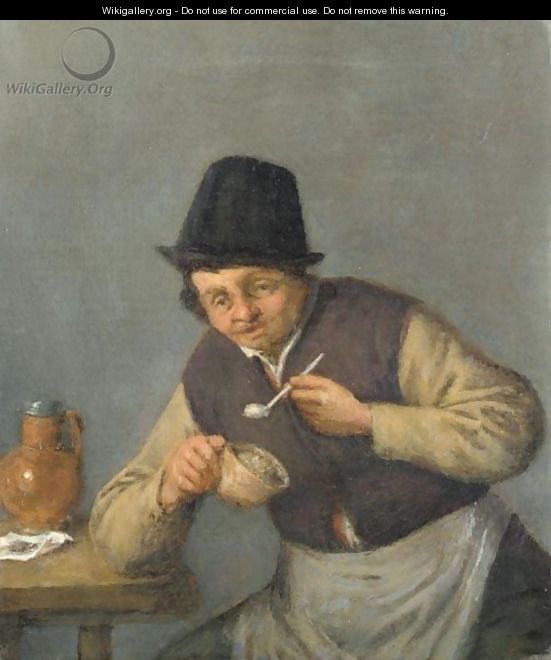 A Peasant With His Pipe - (after) Adriaen Jansz. Van Ostade