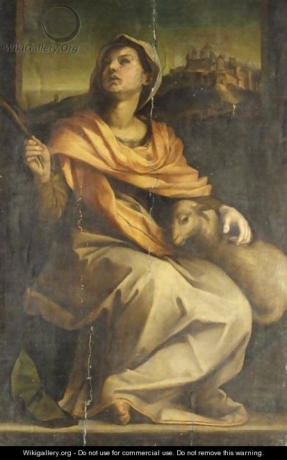 Saint Agnes - (after) Andrea Del Sarto