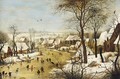 Winter Landscape With Skaters And A Bird-Trap - Pieter The Younger Brueghel